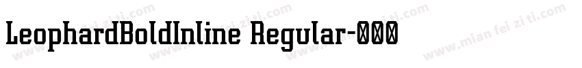 LeophardBoldInline Regular字体转换